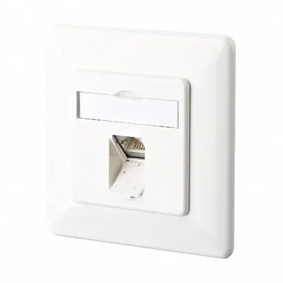 METZ CONNECT Wall Outlet: UP, GD-Zn (Zinc Die-Cast), LSA Terminal Block x RJ45 - Voice & Data Housings, Panels & Connector Components