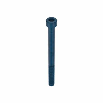 METRIC BLUE Socket Head Cap Screw: M6x1.00 Thread Size, 75 mm Lg, Std, Blue Phosphate - Metric System Standard Socket Head Cap Screws