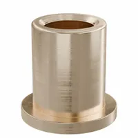 Flanged Sleeve Bearing: Bronze, SAE 841, 1/2 in Bore, 3/4 in OD, 1 in Lg, -35°F to 300°F, 10 PK (MPN FF621-04B)