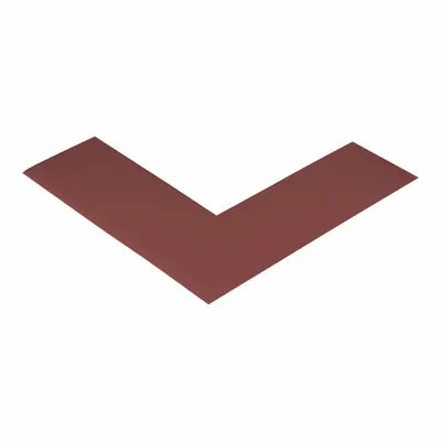 MIGHTY LINE Floor Marking Shape: L, Solid, Brown, No Legend, 2 in x 6 in, 50 mil Tape Thick - L-Shaped Floor Marking Tape