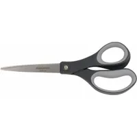 FISKARS Scissors: Right-Hand, 8 in Overall Lg, Straight, Stainless Steel, Pointed, Gray (MPN 1067265)