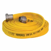 JAFX4 Fire Hose: 4-Layer, 2 in Hose Inside Dia, 50 ft Hose Lg, Yellow (MPN JX200Y050-NH150)
