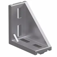 Inside Corner Bracket: Inside-Corner Bracket with Single Support, 15 Series/40 Series, 4 Holes, Gray (MPN 14081)