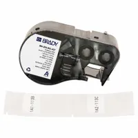 Wraparound Label: 1 3/4 in x 1 in, Vinyl, White (Matte), For 16 AWG to 8 AWG Wire Gauge (MPN M4-203-RO-427)