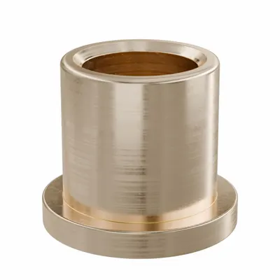 OILITE Flanged Sleeve Bearing: Bronze, SAE 841, 1/2 in Bore, 11/16 in OD, 3/4 in Lg - Lubricated General Purpose Metallic Flanged Sleeve Bearings