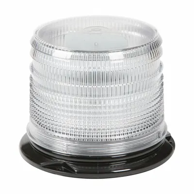 GROTE Flashing Beacon: Flashing Beacon, White, 6 3/8 in Overall Wd, 4 7/8 in Overall Ht - Vehicle Flashing Beacons