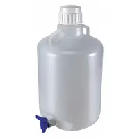 APPROVED VENDOR Carboy: 20 L, 5.28 gal, Polypropylene, 285 mm Body Dia, Spigot, 2 Handles, 1 Spigot (MPN 7220020)