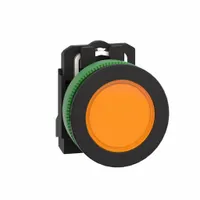 SCHNEIDER ELECTRIC Pilot Light: 30 mm Panel Mounting Size, Orange, LED, XB5 Series (MPN XB5FVB5)
