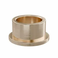 Flanged Sleeve Bearing: Bronze, SAE 841, 10 mm Bore, 13 mm OD, 8 mm Lg, -35°F to 300°F, 10 PK (MPN FFM1013-08B)