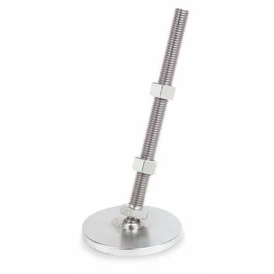 S & W Male-End Leveling Mount: Swiveling Stud, 3/8"-16 Thread Size, 2.5 in - Vibration-Damping Male Leveling Mounts