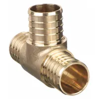ZURN Barbed Tee: Brass, Crimp, 1/2 in ID (MPN QQT333GX)