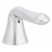 This lever handle is designed for use with American Standard Colony Soft series faucets. Constructed of steel with a chrome finish, it is suitable for both hot and cold water applications. It serves as a replacement handle for faucets in residential or commercial settings