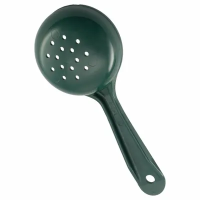 CARLISLE Portion Control Spoon: 4 oz Capacity, Acetal, Perforated, Green, NSF Certified - Portion Control Spoons