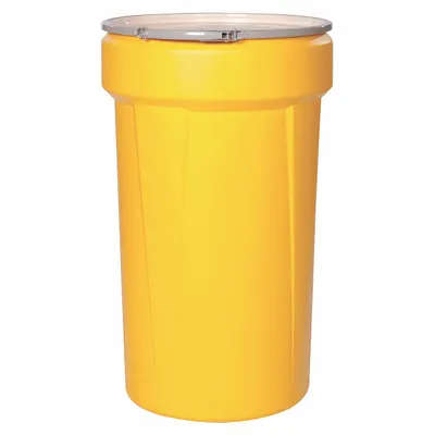 EAGLE Transport Drum: HDPE, 55 gal, Lever Lock Ring, Unlined/No Interior Coating - Nestable Plastic Overpack Drums