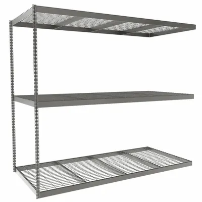 TENNSCO Boltless Shelving: Add-On, Heavy-Duty, 96 in x 42 in, 84 in Overall Ht - Heavy-Duty Wire Decking Boltless Shelving