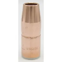 BERNARD AccuLock S Series Nozzle (MPN N-A5818C) is a heavy-duty, self-insulated copper nozzle with a 5/8 in conical design and a 1/8 in recess. Designed for use with AccuLock S contact tips, it directs shielding gas and protects the contact tip in MIG welding applications