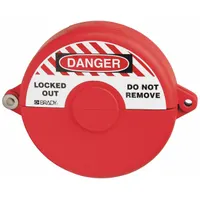 CONDOR Gate Valve Lockout: For 2 1/2 in Max Hand Wheel Dia, For 1 in Min Hand Wheel Dia, Red, Danger