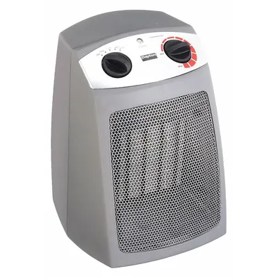 Dayton Portable Electric Desk Heater, 650W/1000W/1500W, Gray - Portable Electric Desk Heaters