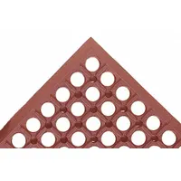 Antifatigue Mat: 3 ft x 5 ft, 1/2 in Thick, Raised Rings, Red, Natural Rubber, Beveled Edge (MPN 6LUL5)