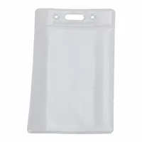 Badge Holder: Pouch, Vertical, 4 1/4 in Badge Pouch Wd, 1 3/4 in Badge Pouch Ht, Plastic, 50 PK (MPN BAU 67825)