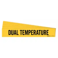 Pipe Marker: Dual Temp, Yellow, Black, Fits 8 in and Larger Pipe O.D., 1 Pipe Markers, 5 PK (MPN 7094-1HV-PK)