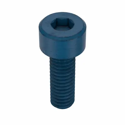 METRIC BLUE Socket Head Cap Screw: M4x0.70 Thread Size, 12 mm Lg, Std, Blue Phosphate - Metric System Standard Socket Head Cap Screws