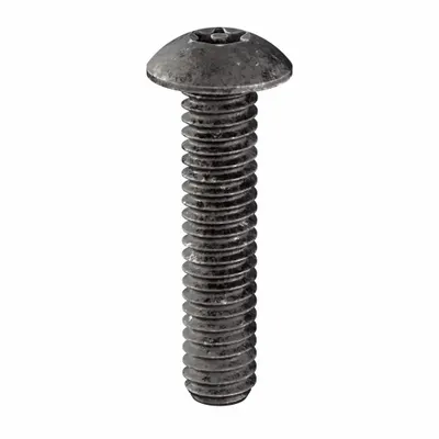 TAMPER-PRUF SCREW Tamper Resistant Screw: #8-32 Thread Size, 3/4 in Lg, Steel, Black Oxide - Button Head Tamper-Resistant Machine Screws