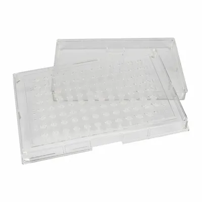 CAPLUGS Inoculation Plate with Tray: Sterile, 96 Wells, 40 mL, 95 mm Dia, Square - Multiple Well Plates