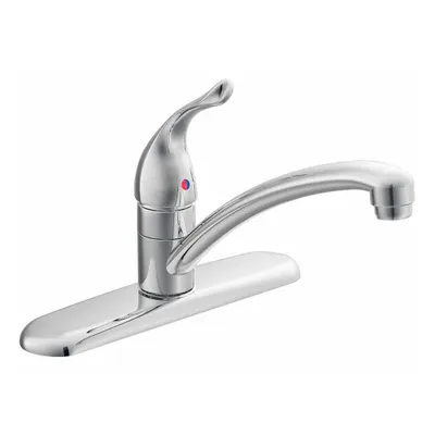 MOEN Low Arc Kitchen Faucet: Chateau, Cast Metal, Single-Post, Deck, 3 Mounting Holes - Single-Post Kitchen Faucets