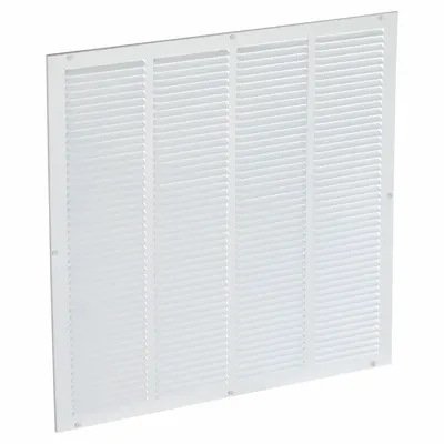 OEM Return Air Grille: Louvered Grille, White, Powder Coated, Steel, 25 3/4 in H - Surface-Mount Grilles
