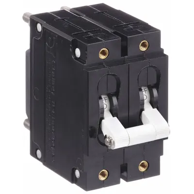 CARLING TECHNOLOGIES Panel Mount Circuit Breaker: 40 A Amps, 240/277V AC, 125V DC, Threaded Insert - Toggle Style, Front Panel-Mount Miniature Circuit Breakers