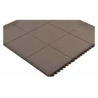 Interlocking Antifatigue Mat Tile: Interlocking Antifatigue Mat Tile, 3 ft x 3 ft, Pebble, Black (MPN 556S0033BL)