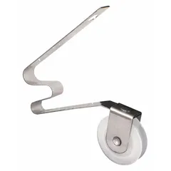 This tension spring roller is designed for use in sliding screen door assemblies. It provides tension and smooth rolling action for the door panel. The roller has an overall height of 2 5/16 inches and comes in an unfinished silver finish. Sold as a pair (1 PR).