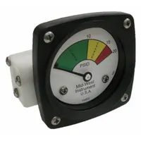 MIDWEST INSTRUMENT 3-Color Differential Pressure Indicator: 1,000 psig Max. Static Pressure, 522 (MPN 522P-020)