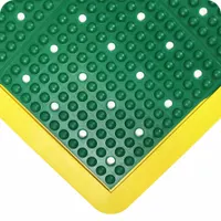 Emergency Shower and Eyewash: 2 ft x 3 ft, 1/2 in Thick, Drainage, Green/Yellow with Yellow Border (MPN 546.12x2x3GNYL)