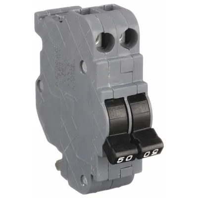 FEDERAL PACIFIC Miniature Circuit Breaker: 50 A Amps, 120/240V AC, 1 in Wd, 10kA at 120/240V AC - Federal Pacific Miniature Circuit Breakers
