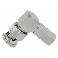 DOLPHIN COMPONENTS CORP Coaxial Connector (Right Angle): Male, Connector, Silver, Twist-On, 10 PK (MPN DC-RA-10)