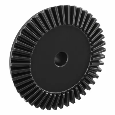 KHK GEARS Bevel Gear: Straight, Gear Ratio 3, Module m 2.5, 45 Teeth, Black Oxide-Coated Steel - Straight Teeth Metric Bevel Gears & Pinions
