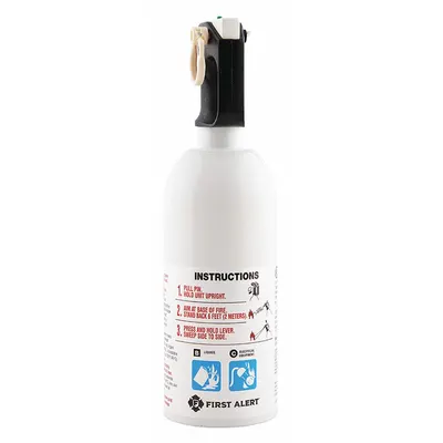 FIRST ALERT Fire Extinguisher: 1.4 lb Extinguisher Capacity, 5B:C, Sodium Bicarbonate - Class ABC Fire Extinguishers