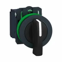 SCHNEIDER Selector Switch: 30 mm Panel Mounting Size, 3 Positions, Extended Lever, 2NO, Non-Metallic (MPN XB5FJ33)
