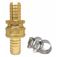 This rigid garden hose mender is used to repair damaged or leaking hoses by connecting two ends. It features a 3/4 in x 3/4 in NH x NH male x female fitting, suitable for 5/8 in hose I.D. The coupling restores water flow without replacing the entire hose