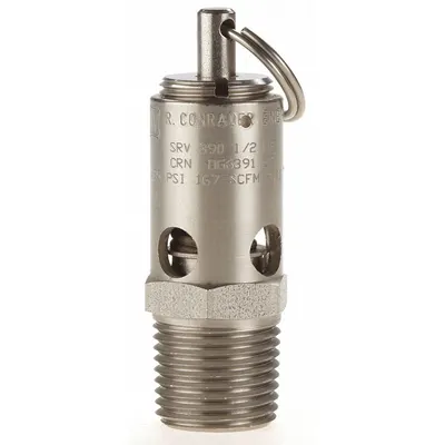 CONRADER SRV390-1/2-V-SS-125 Soft Seat Pneumatic Safety Valve - Soft Seat Pneumatic Safety Valves
