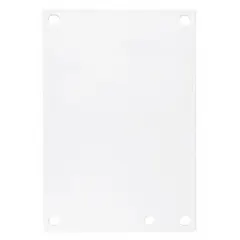 This steel back panel with a powder-coated finish is designed for interior mounting within electrical enclosures. It provides a surface for organizing and securing components such as terminal blocks, relays, and controllers. Suitable for use in control panels, automation systems, and electrical distribution applications.