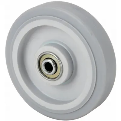 OEM Caster Wheel: 5 in Wheel Dia - Nonmarking Rubber Tread on Plastic Core Wheels