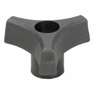 INNOVATIVE COMPONENTS Hand Knob: 3 Point, Plastic w/ Steel Thread, 3/8"-16 Thread - 3-Arm Knobs with Threaded Through-Hole