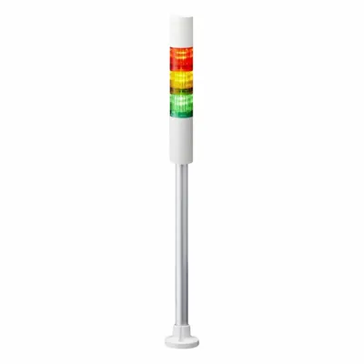 PATLITE Tower Light Assembly: 3 Tier, Sounder Tier Included, IP54, Amber/Green/Red - Three-Tier Tower Light Assemblies