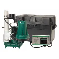ZOELLER Sump/Battery Back-Up System: 3/10 hp, 120V AC, 19 ft Max. Head (Primary Pump), 12V DC, Male (MPN 508-0006)