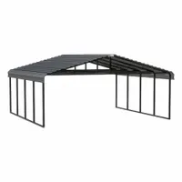 ARROW Carport: 20 ft Overall Lg, 20 ft Overall Wd, 9 ft Overall Ht, Powder Coated, Galvanized Steel (MPN CPHC202009)