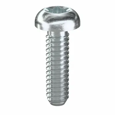 TAMPER-PRUF SCREW Machine Screw: #2-56 Thread Size, 5/16 in Lg, Steel, Zinc-Plated, Pan, Torx/Star - Pan Head Machine Screws