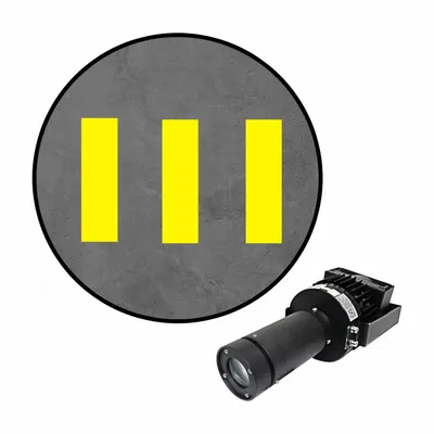 VISUAL WORKPLACE Safety Walkway: LED Safety Walkway, Diagonal, Projector with Lens - LED Safety Walkway Projectors